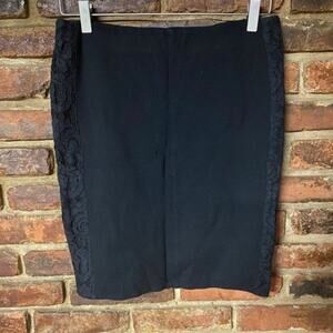 Silvian Heach Black Lace Mini Straight Pencil Skirt Women's Size Medium
